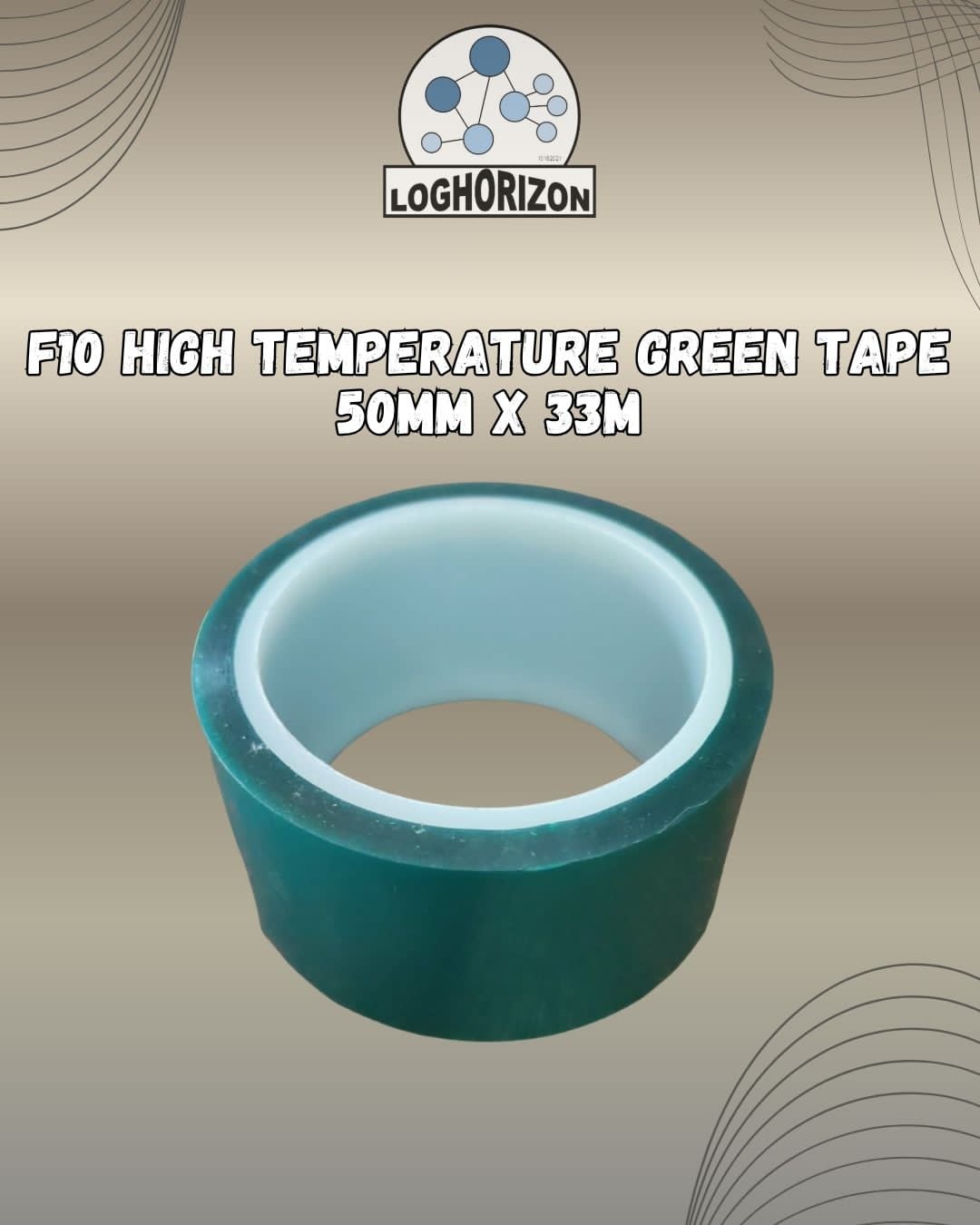 F10 - High Temperature Green Tape 50mm x 33m