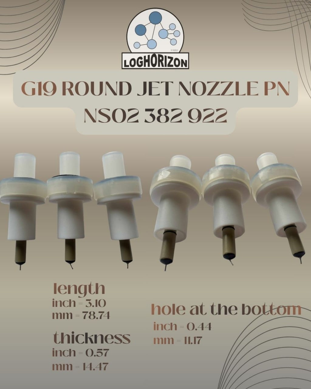 G19 Round Jet Nozzle PN NS02 382 922