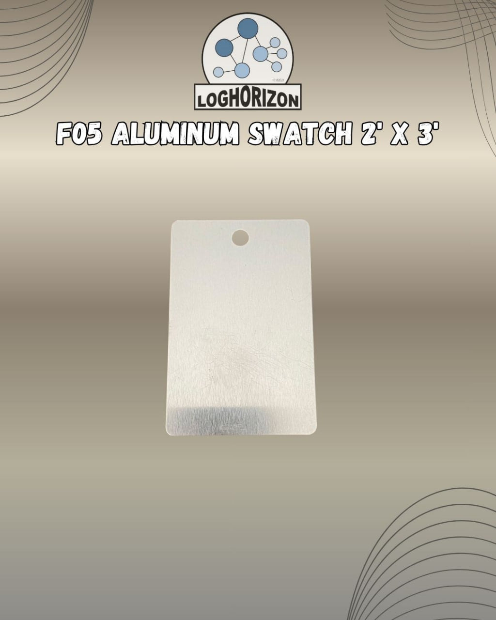 Aluminum Swatch 2" x 3"