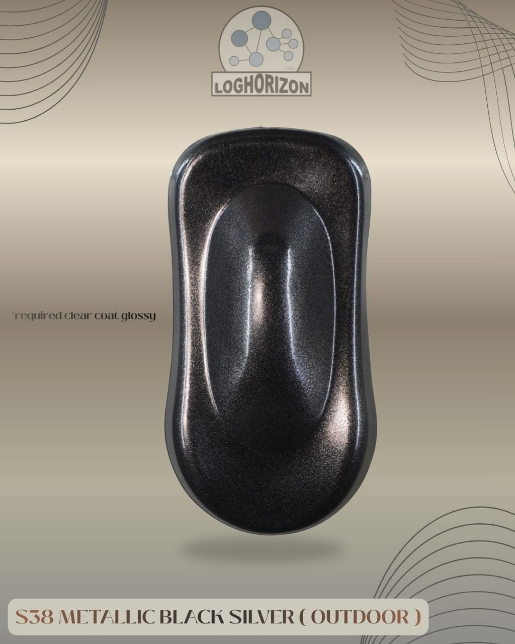 S38 Metallic Black Silver