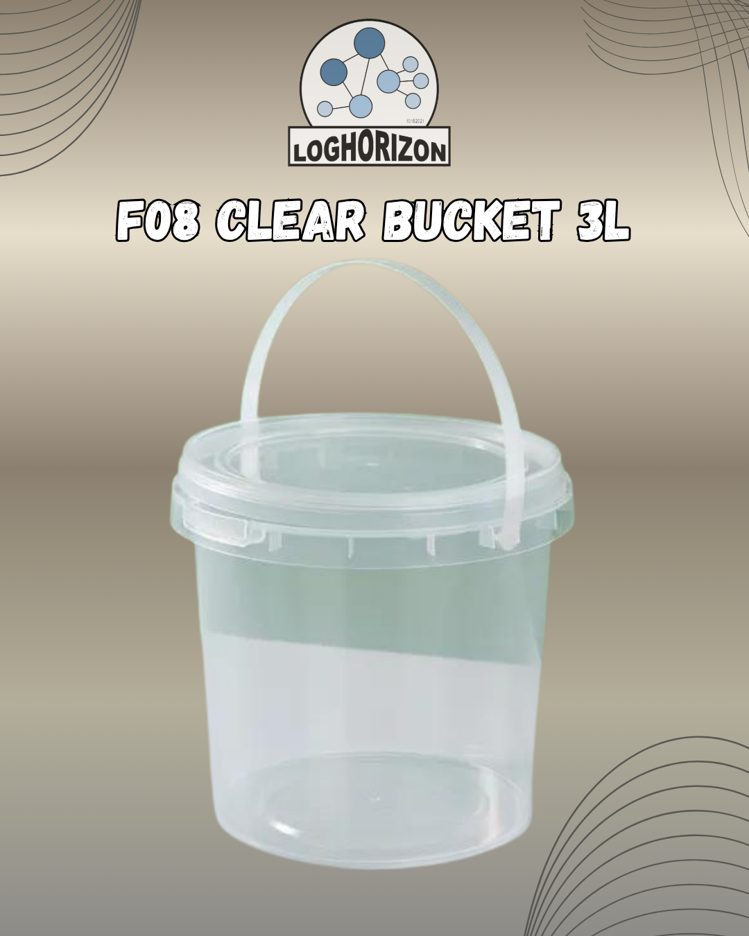 F08 Clear Bucket 3 liter