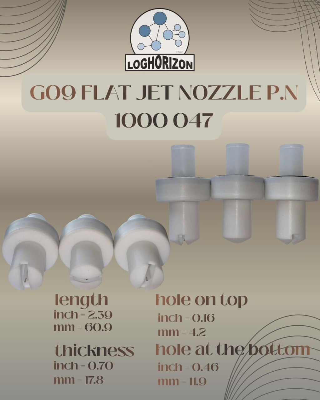 G09 Flat Jet Nozzle P.N. 1000 047
