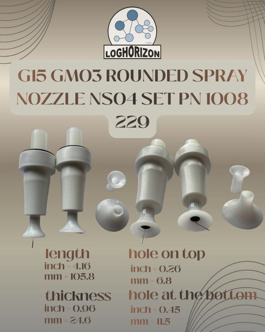 GM03 Rounded Spray Nozzle NS04 Set PN 1008  150