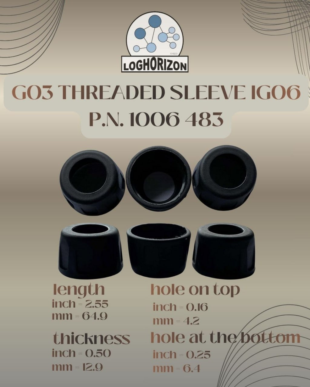 G03 Threaded Sleeve IG06 P.N. 1006 483